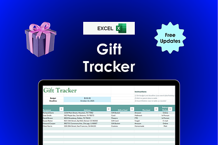 Excel Gift Tracker