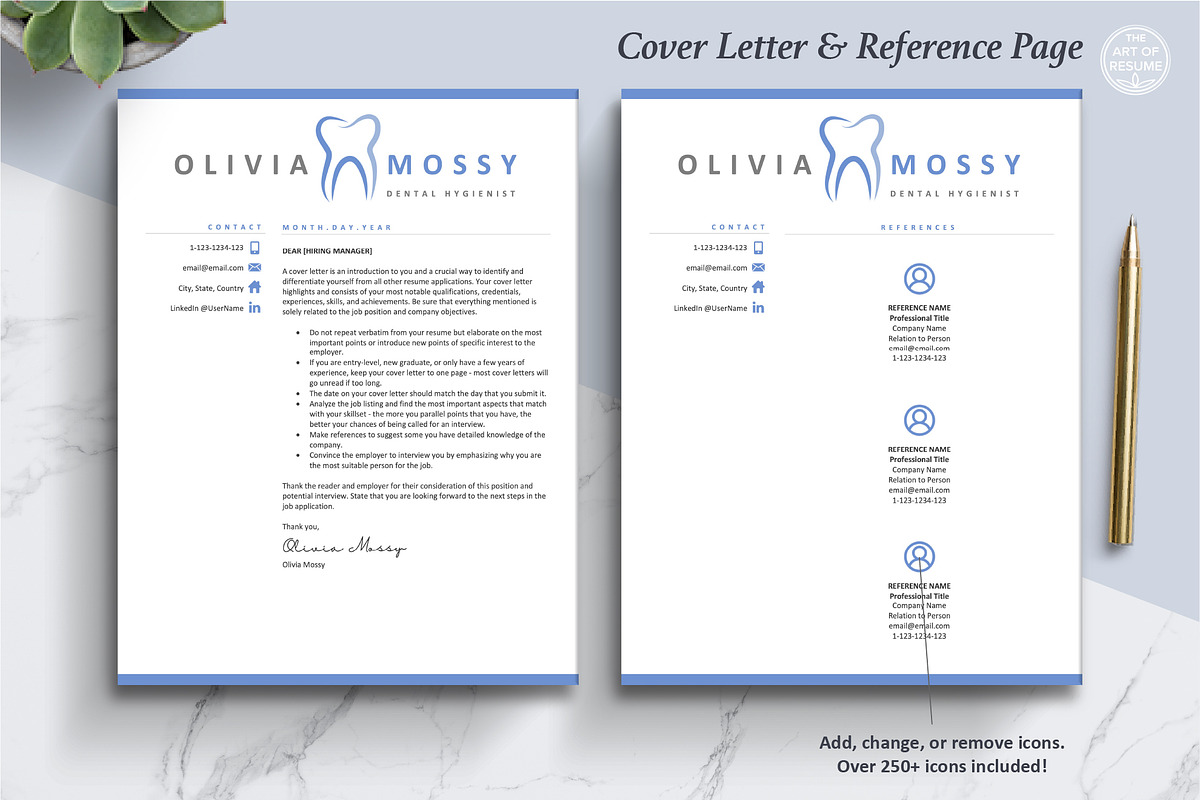 Hygienist Dental Dentist Resume CV, a Resume Template by The Art of Resume (Photo 6 of 8)