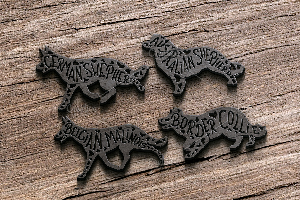 Herding dogs, Sheepdogs Silhouettes, an Animal Illustration by pet design shop (Photo 11 of 13)