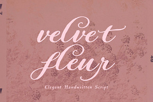 Velvet Fleur - Elegant Script Font, a Script Font by Mneme