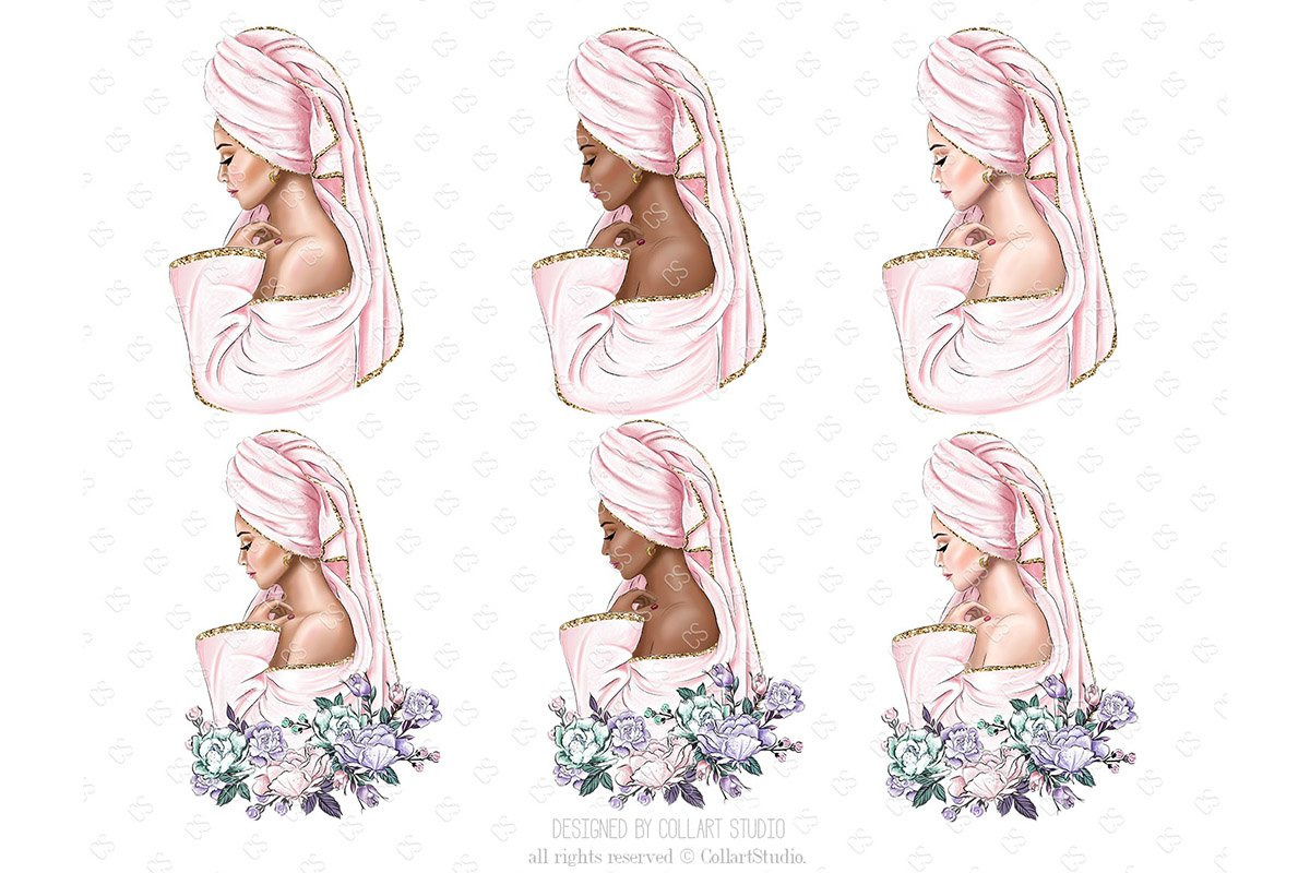 Spa Relax Pamper Clip art, Makeup, an Illustration by Collart Studio (Photo 2 of 9)