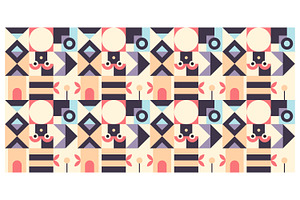 Geometric mosaic pattern, a Decorative Illustration by Creative Backgrounds
