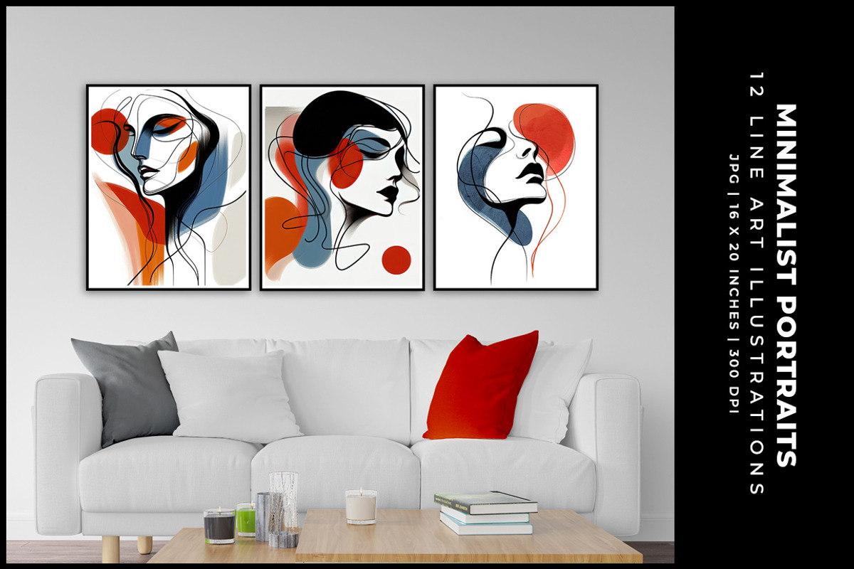 Minimalist Portraits, a Decorative Illustration by Digital Art Creations (Photo 5 of 8)