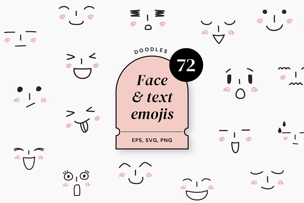 Face & text emojis, an Emoji Icon by Pinkbrush (Photo 1 of 6)