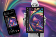 Hologram Party Flyers, Posters Pack, a Poster Template by pixelsao (Thumbnail 10 of 23)