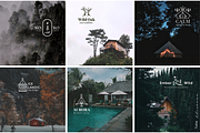 Retreat & Cabin Logo Collection, a Branding & Logo Template by Alisovna (Thumbnail 12 of 14)