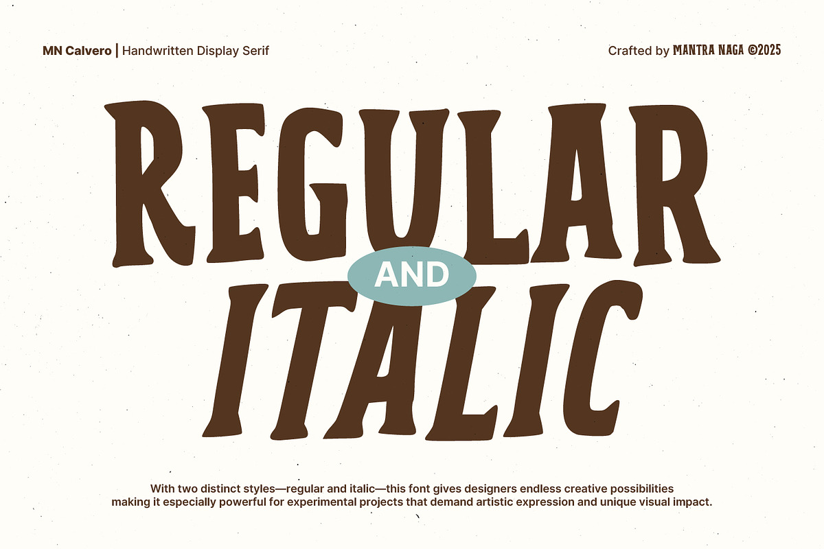 MN Calvero - Vintage Handwritten Duo, a Handwritten Font by Mantra Naga (Photo 9 of 16)