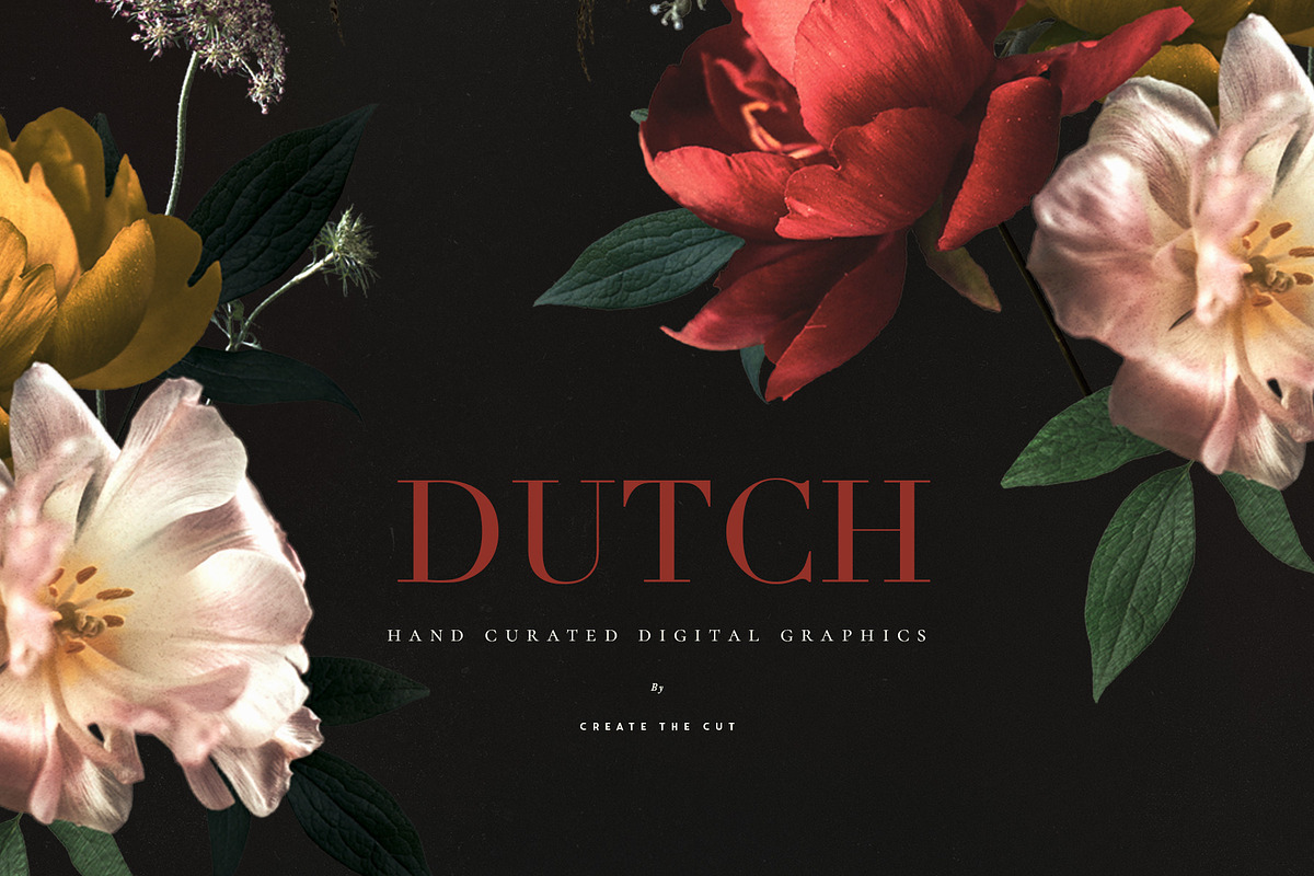 Vintage Floral Clip Art - Dutch, an Illustration by Create The Cut (Photo 7 of 12)