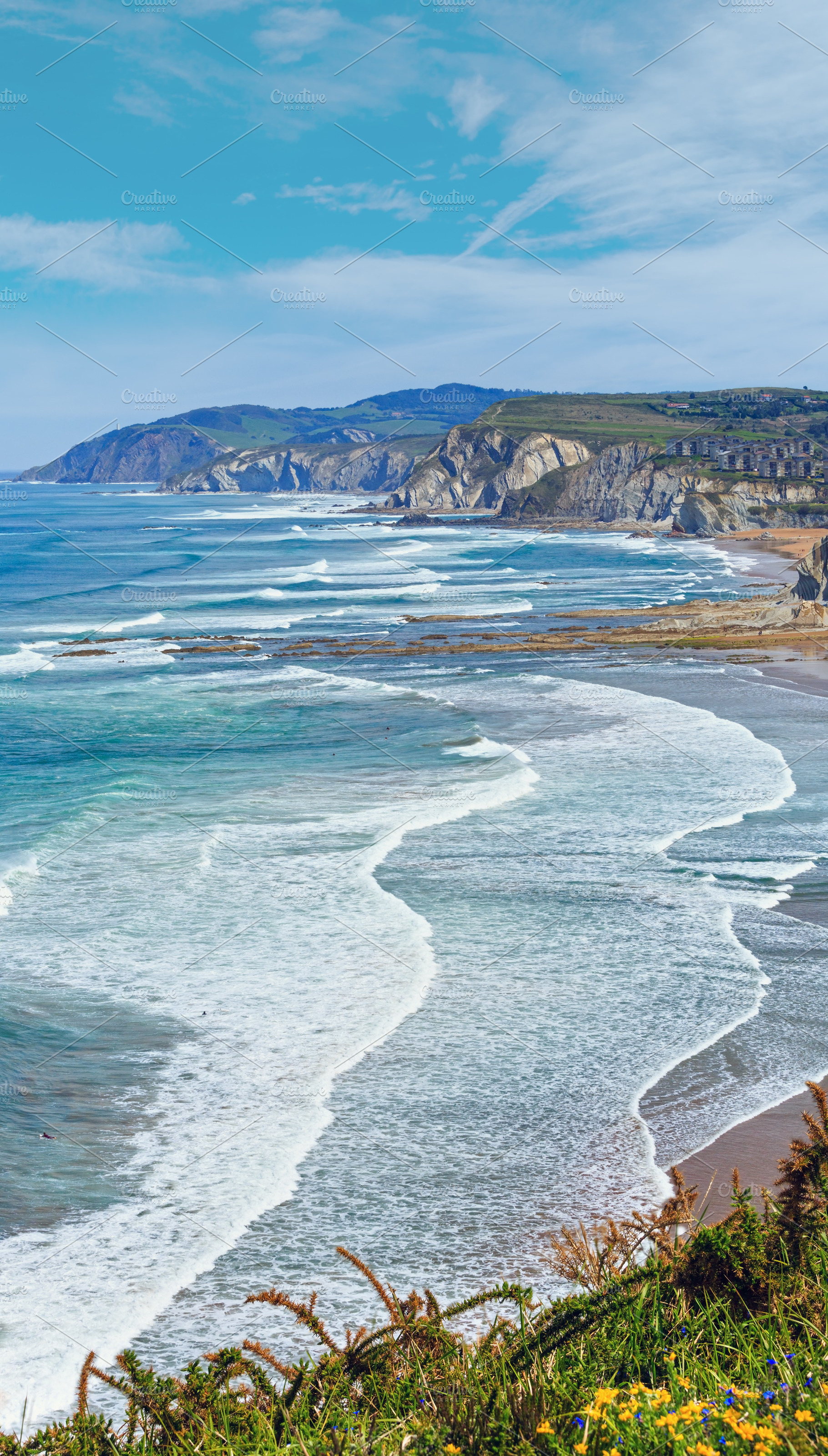 Beach Azkorri or Gorrondatxe view., a Nature Photo by YuriyB