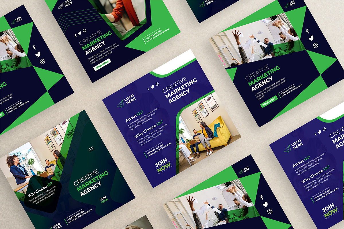 Creative Agency Social Post Banner, a Marketing Template by Tahnix Creative (Photo 1 of 6)