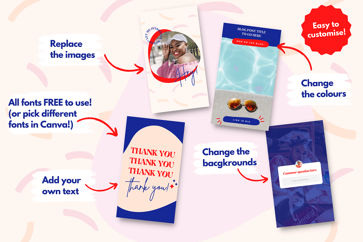 Bold Canva Instagram Story Templates, a Social Media Template by Kurly Creative (Photo 3 of 11)