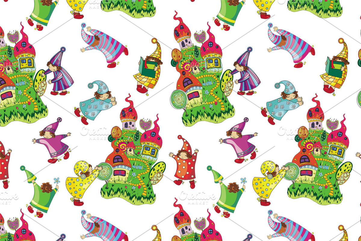 Cute pattern for children textile