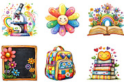 School Clipart Back to School Png, a Seasonal Illustration by Designking (Thumbnail 5 of 5)