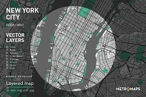 New York Map – Regular / Mint