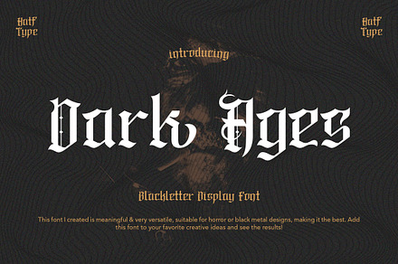Dark Ages, a Blackletter Font by HATFSTUDIO