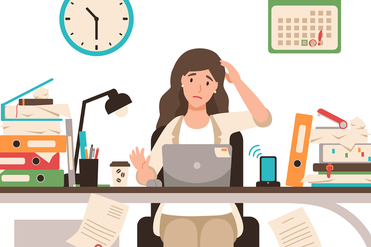 Working overtime, a Work Illustration by Good Studio (Photo 2 of 3)