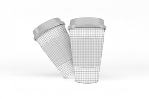 Coffee Cups Mockup, a Cups & Container Mockup by Qaleb Studio