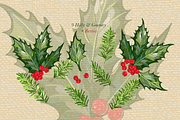 Christmas Floral & Holly Kit, a Decorative Illustration by Southwind Collections (Thumbnail 5 of 7)