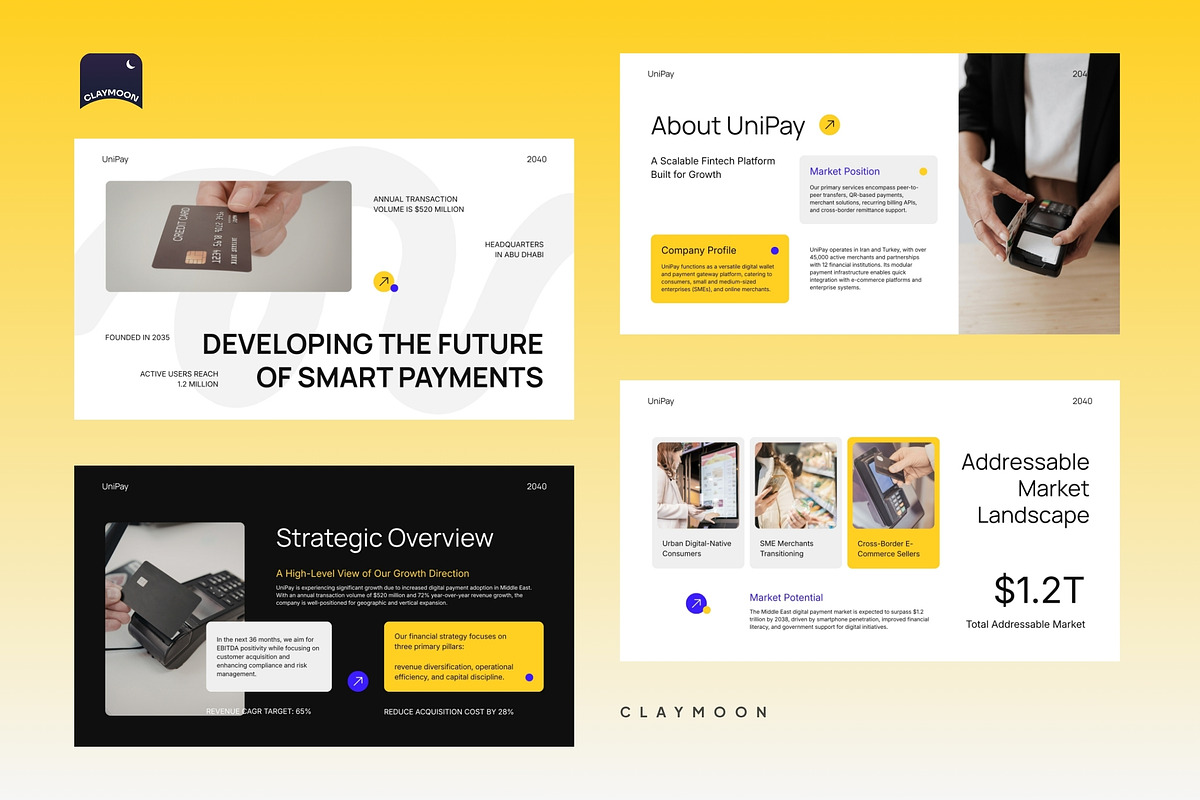 Fintech & Smart Payment Business, a Presentation Template by Claymoon Lab (Photo 3 of 7)
