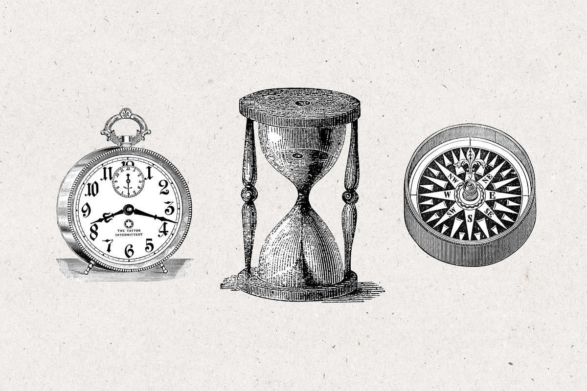 Black & White Steampunk Clip Art, a Transportation Illustration by Patterns for Dessert (Photo 7 of 7)