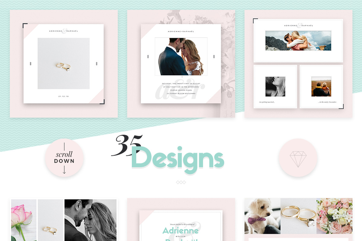 Elegant Wedding Templates, a Social Media Template by NordWood (Photo 4 of 10)