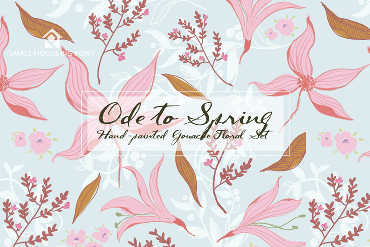 Ode to Spring- Gouache Floral Set, an Illustration by SmallHouseBigPony (Photo 12 of 13)