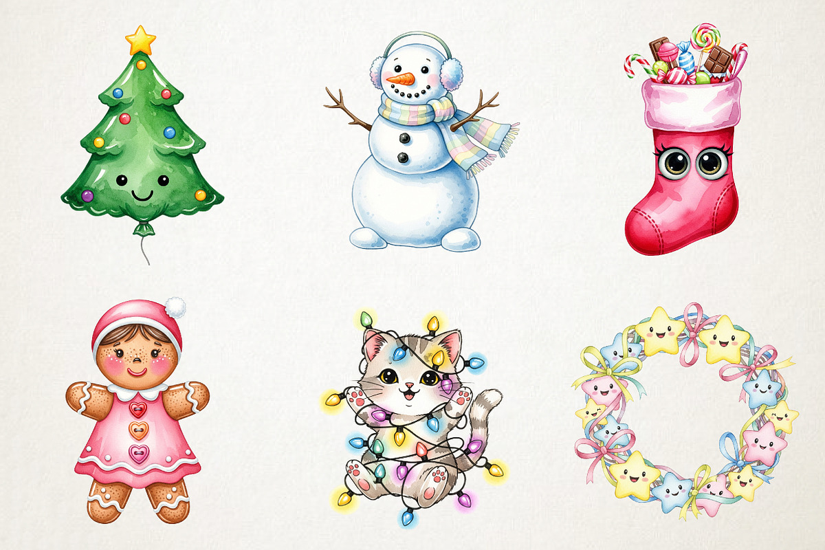 Jolly Kawaii Christmas Cute Holiday, an Illustration by RobertsArt (Photo 5 of 7)