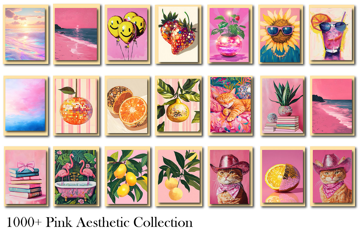 Pink Aesthetic Wall Art Collection, a Wallpaper Photo by Chipshpow Graphics (Photo 4 of 10)