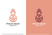 Cute Queen Logo Design Template, a Branding & Logo Template by Morvana Crew (Thumbnail 1 of 2)