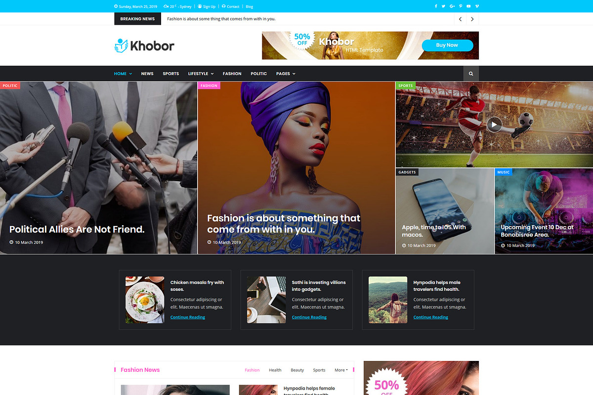 Magazine & Newspaper HTML5 Template, a Bootstrap Template by HasThemes ...