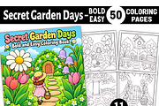Secret Garden Days Coloring Book, a Decorative Illustration by Coco Bloom (Thumbnail 1 of 7)