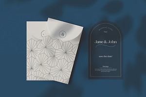 Wedding Invitation Mockup, an Advertising Mockup by skybluecreative