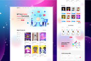 Mega UI Website Template Bundle, a Landing Page Template by DesignsLab (Thumbnail 17 of 22)