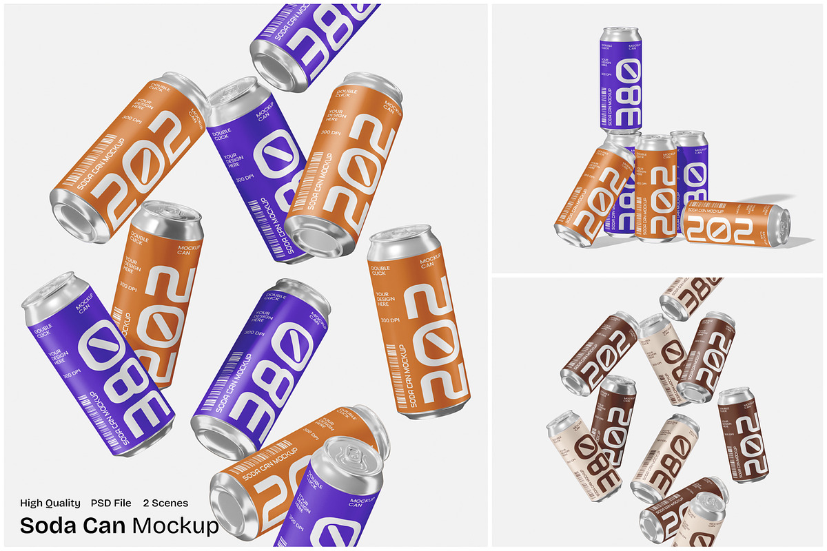 Soda Can Mockup, a Packaging Mockup by Unerispace (Photo 5 of 5)
