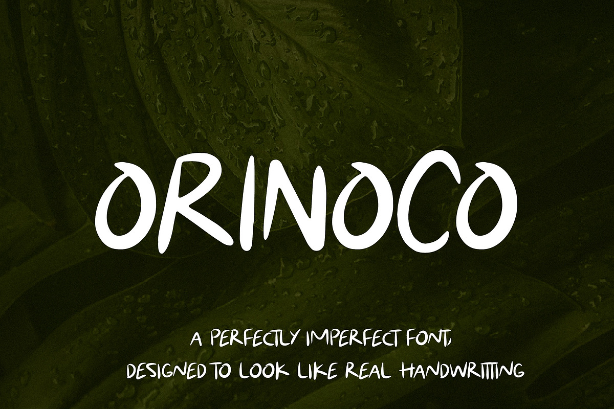 Orinoco Handwritten Font, a Handwritten Font by mpllano14 (Photo 1 of 4)