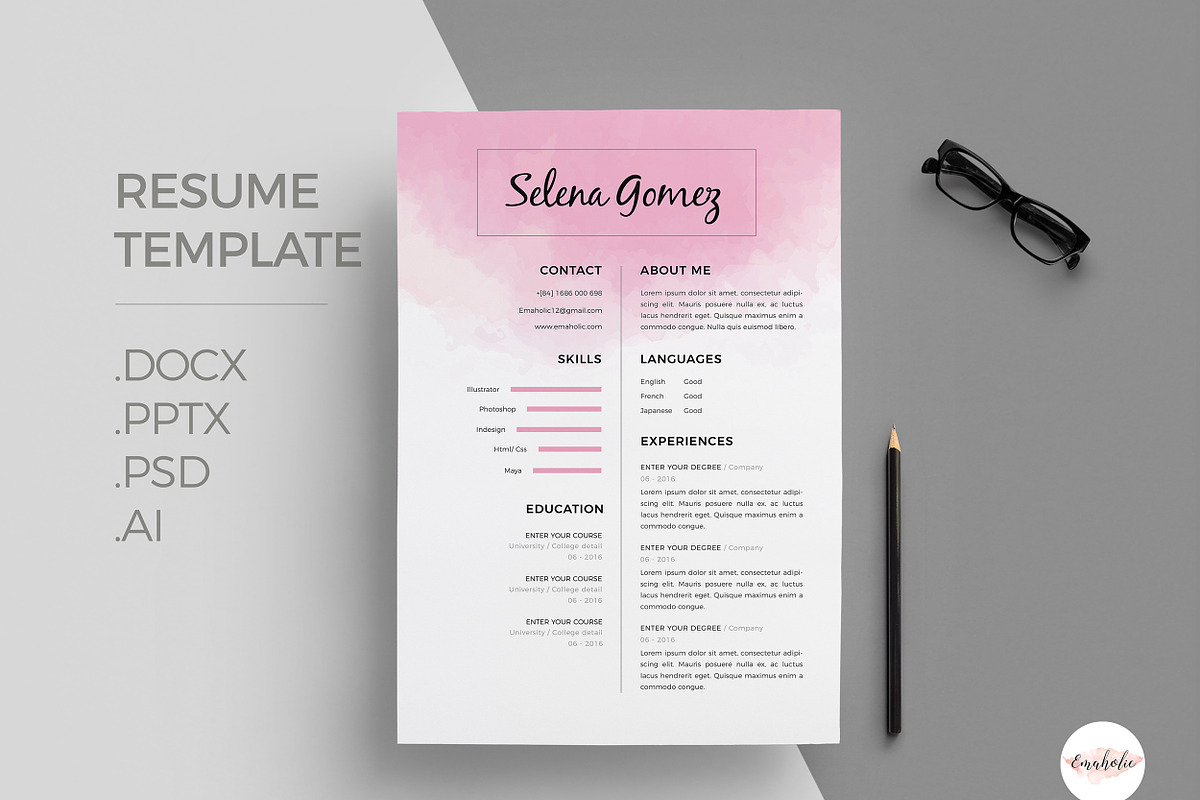 Professional CV and CoverLetter, a Resume Template by Emaholic Template (Photo 5 of 5)