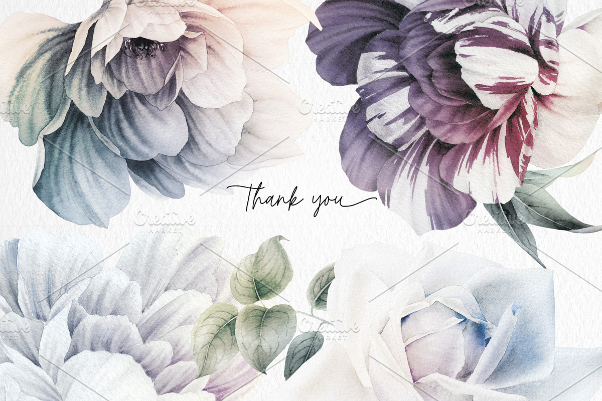 WINTER FLOWERS, watercolor, an Illustration by ollalya (Photo 4 of 4)