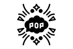 Pop comic solid icon, a Solid Icon by Creative priyanka