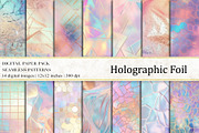 Holographic Foil Digital Papers, a Background Graphic by BonaDesigns (Thumbnail 1 of 4)