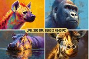 Painterly African Animal Portraits, an Animal Illustration by PrintHaven Designs (Thumbnail 11 of 11)