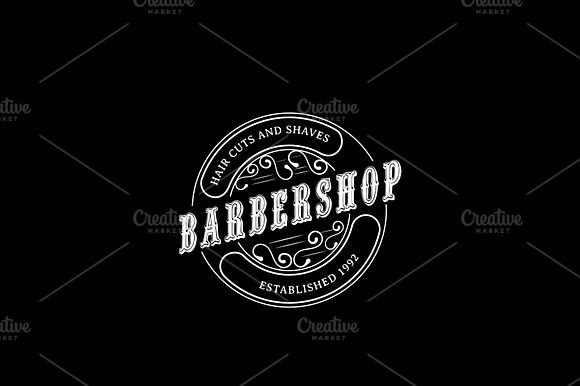 Vintage Barbershop Logo Design preview 2