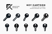 Key Cartoon Icon Vector, an Icon by Akatype Studio (Thumbnail 1 of 3)