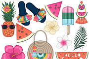 Summer Clip Art Bundle, a Food Illustration by GlamArtZhanna (Thumbnail 3 of 6)