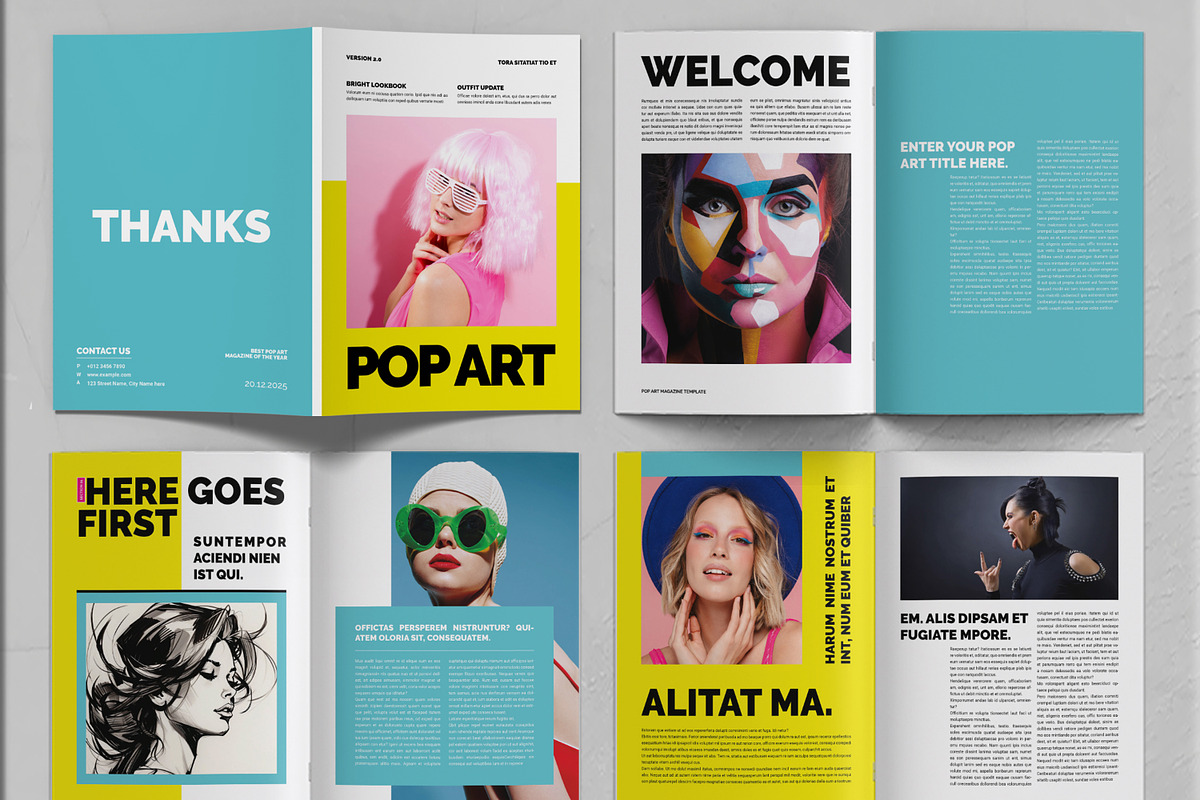 Pop Art Magazine Template Design, a Magazine Template by ContestDesign (Photo 2 of 4)