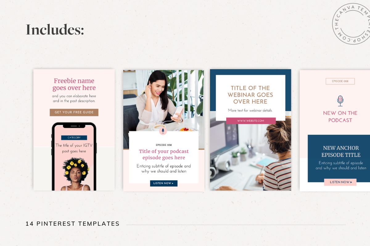 Alyssa Blog/Pinterest Canva Template, a Websites & App Template by The Canva Template Shop (Photo 3 of 7)