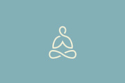 Abstract yoga logo., a Branding & Logo Template by lettett (Thumbnail 1 of 2)