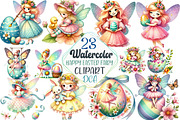 Happy Easter Fairy Sublimation Clipa, an Illustration by DreamCafeArt (Thumbnail 1 of 5)