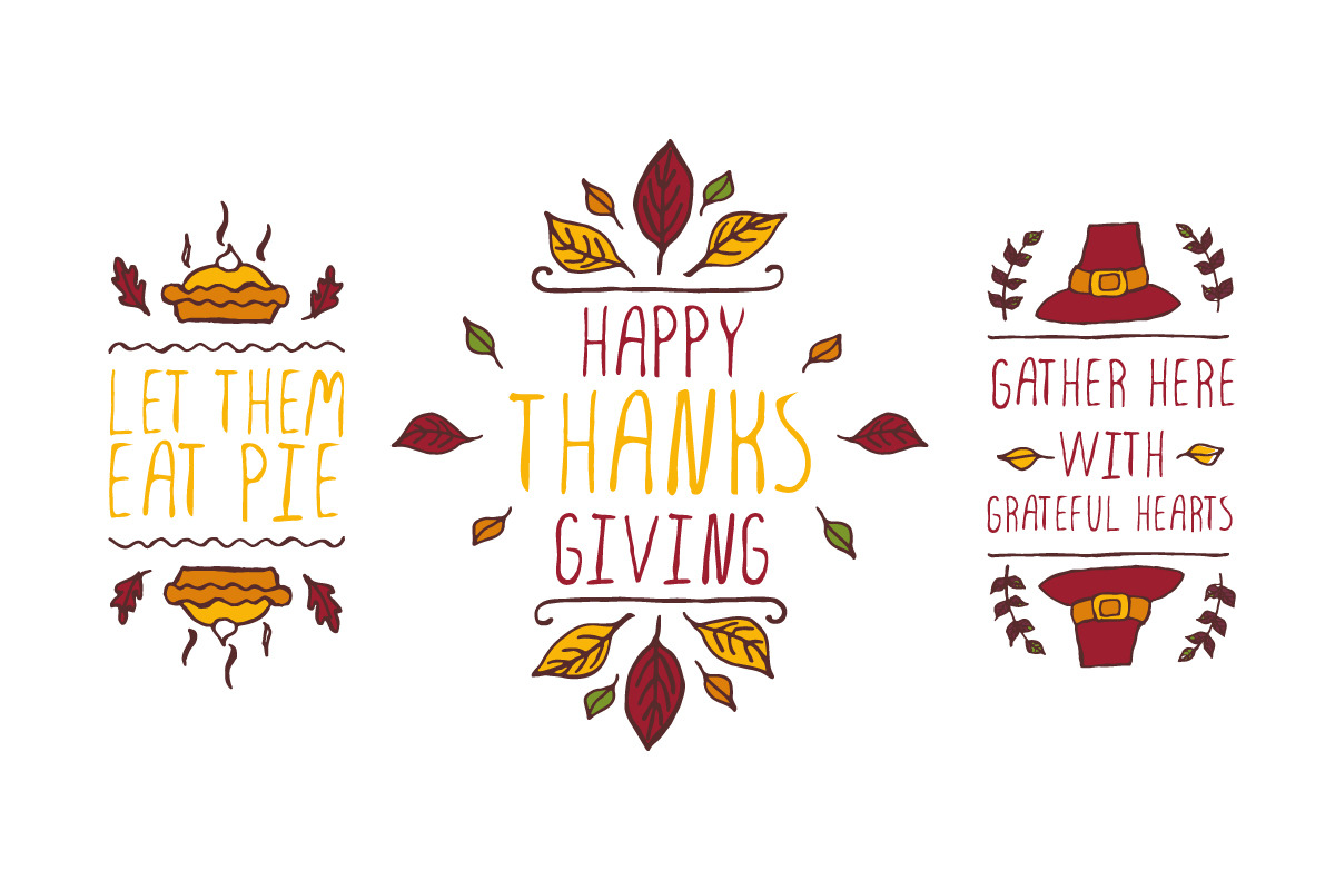 Handdrawn Thanksgiving elements, a Decorative Illustration by AV Design (Photo 4 of 4)