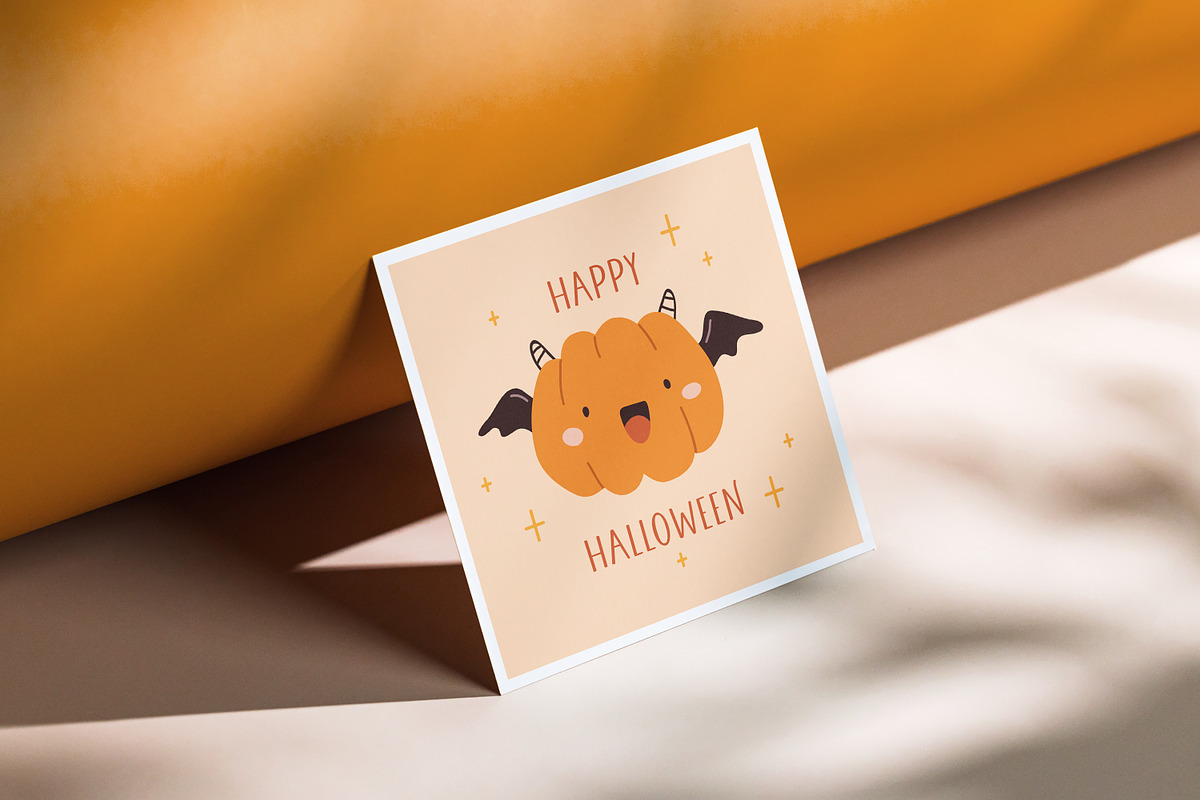 Cute Happy Halloween cards, kids set, a Seasonal Illustration by Good Studio (Photo 9 of 9)