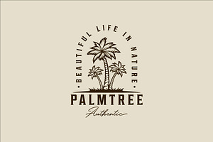 palm or coconut tree logo vintage, a Branding & Logo Template by zyxroun shop